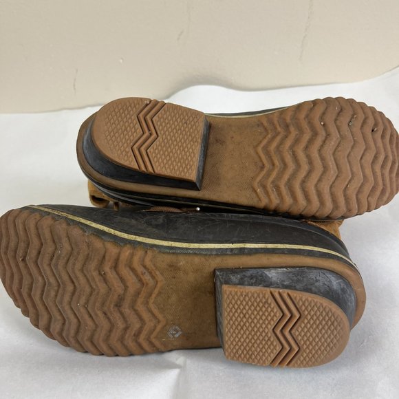 Sorel Winter Fancy Lace II Womens Boots US 8.5 Brown Leather Mid Calf Insulated - Picture 9 of 11